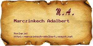 Marczinkech Adalbert névjegykártya